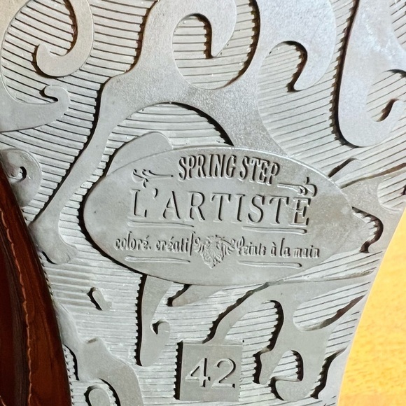 Spring Step L'Artiste Swedish Style‎ Clog Mule Cognac Leather Size 42 Festival - Picture 11 of 11